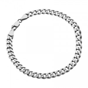 Срібний браслет, гурмет (панцир) (804В)