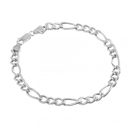Срібний браслет, фігаро (картьє) 3+1 (809Р)