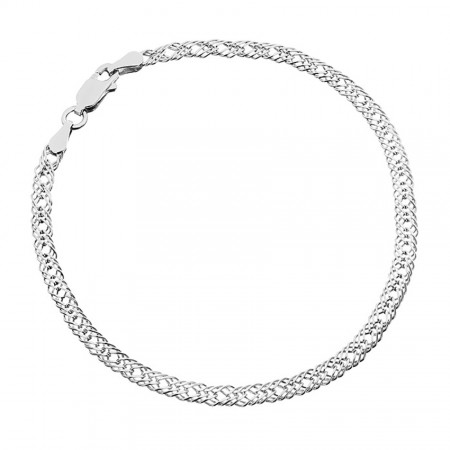 Срібний браслет, потрійний ромб (814Р)