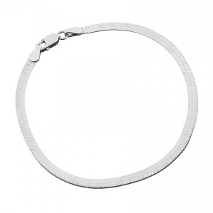 Срібний браслет, плоска стрічка (823Р)