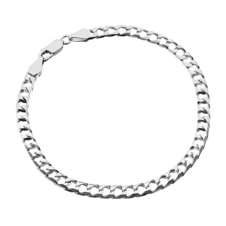 Срібний браслет, гурмет (панцир) квадратний (828Р)