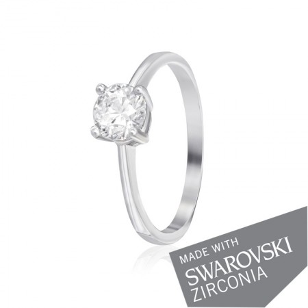 Серебряное кольцо с цирконием SWAROVSKI ZIRCONIA