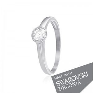 Серебряное кольцо с цирконием SWAROVSKI ZIRCONIA (К2С/703)