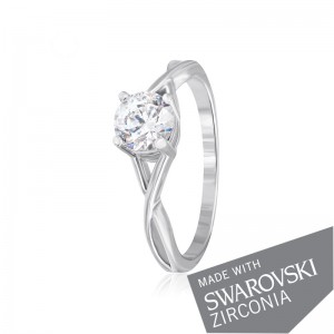 Серебряное кольцо с цирконием SWAROVSKI ZIRCONIA (К2С/862)