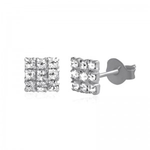 Серебряные серьги с кристаллами (С2Ст/623)