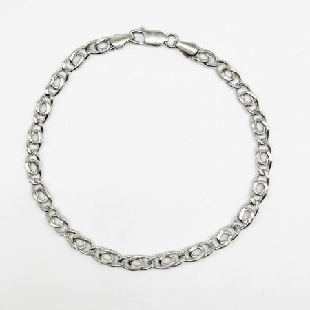 Серебряный браслет, тигровый глаз (827)