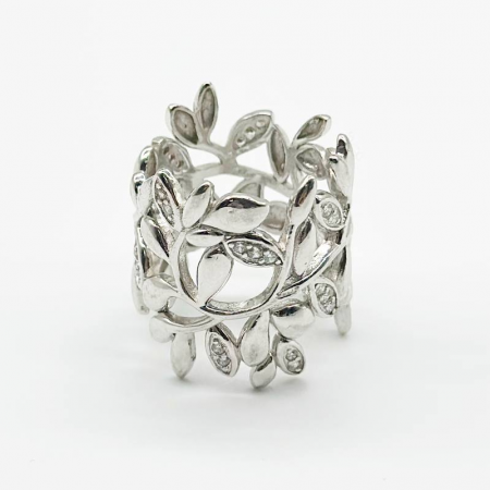 Серебряное кольцо в стиле 'Tiffany' с фианитами