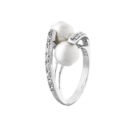 Серебряное кольцо со вставкой Sea Shell Pearl/фианит