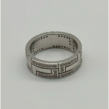 Серебряное кольцо в стиле 'Versace' с фианитами
