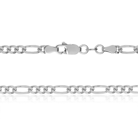 Серебряная цепочка, фигаро (картье) 3+1 (809Р)