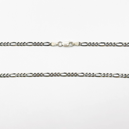 Серебряная цепочка, плетение Фигаро (Картье) 3+1