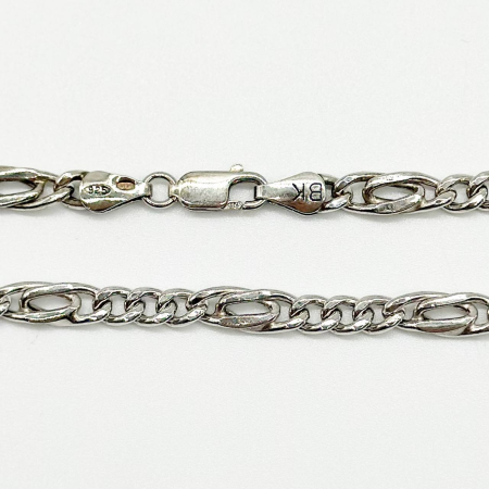 Серебряная цепочка, тигровый глаз 3+1 (830)