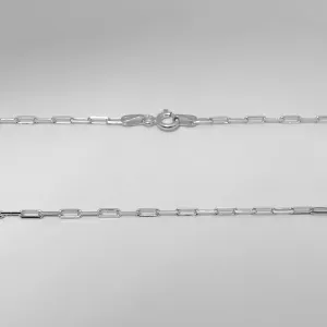 Срібний ланцюг, плетіння Венеція довга