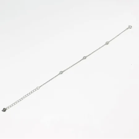 Срібний браслет зі вставкою Swarovski Zirconia