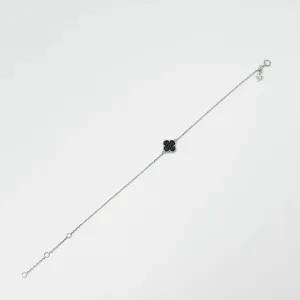 Срібний браслет в стилі 'Van Cleef & Arpels' зі вставкою фіаніт