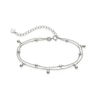 Браслет із кульками срібло