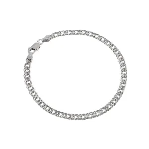 Срібний браслет подвійний ромб