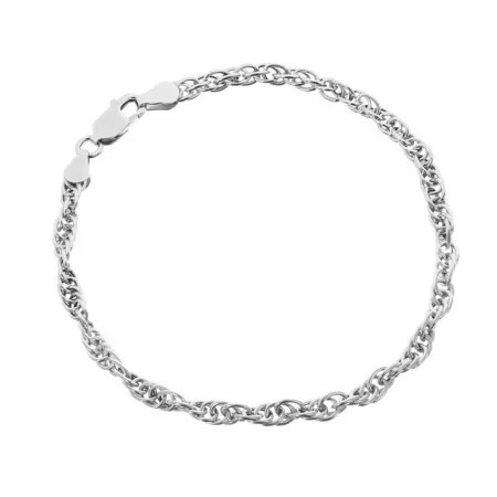 Серебряный браслет, корд (803Р)