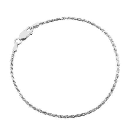 Серебряный браслет, плетение жгут
