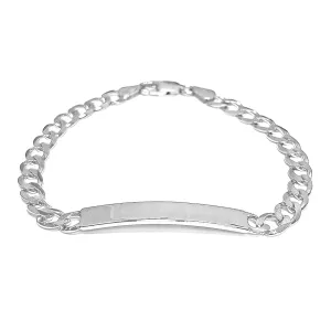 Браслет із срібла з пластиною