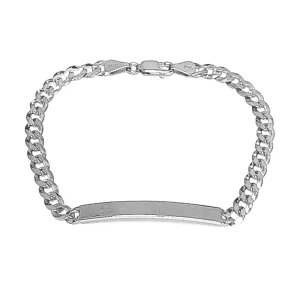 Браслет із срібла з пластиною