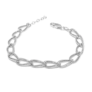 Браслет срібний якір фантазійний