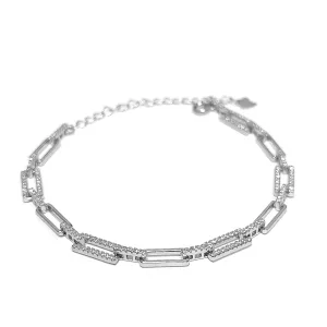 Срібний браслет зі вставкою фіаніт