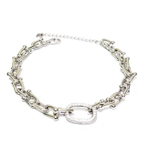 Срібний браслет зі вставкою фіаніт