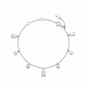 Срібний браслет у стилі 'Tous' з підвісками