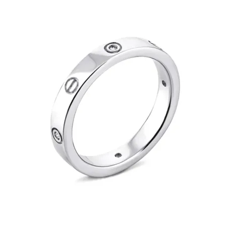 Серебряное кольцо с фианитами в стиле Cartier