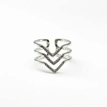 Срібна каблучка геометрія доріжки