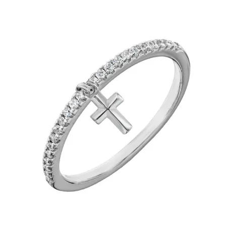 Серебряное кольцо с фианитами
