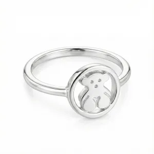 Срібна каблучка покрита родієм