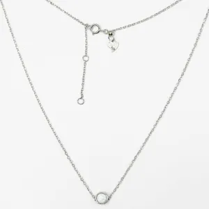 Кольє зі срібла з білим опалом