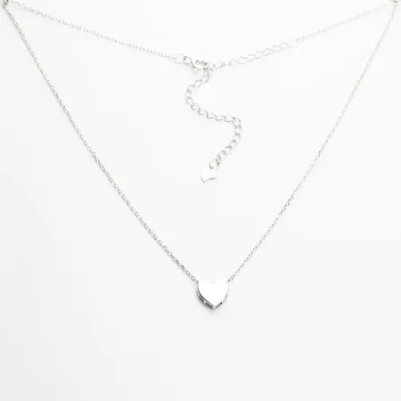 Серебряное колье одинарное Любовь