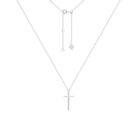 Серебряное колье с крестиком