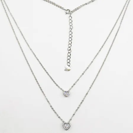 Срібне кольє зі вставкою Swarovski Zirconia