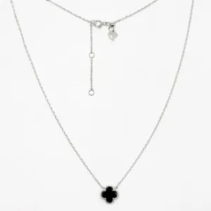 Срібне кольє в стилі 'Van Cleef & Arpels' зі вставкою онікс