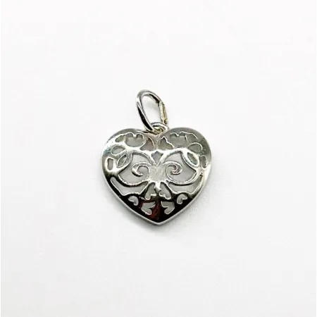 Срібна підвіска Серце ажурне