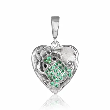 Срібна підвіска з фіанітами