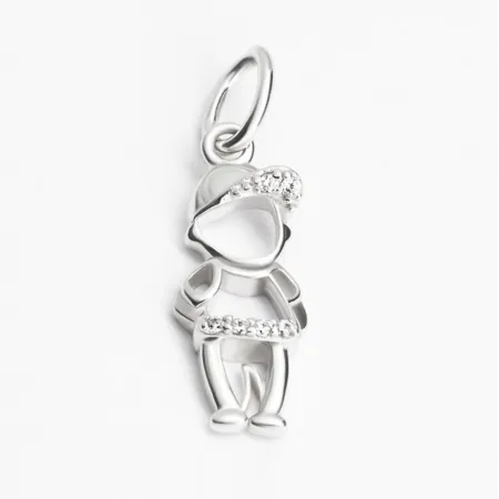 Срібна підвіска з фіанітами