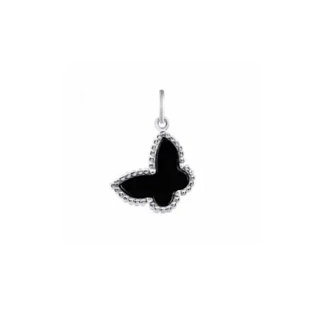 Серебряная подвеска в стиле 'Van Cleef & Arpels' с ониксом