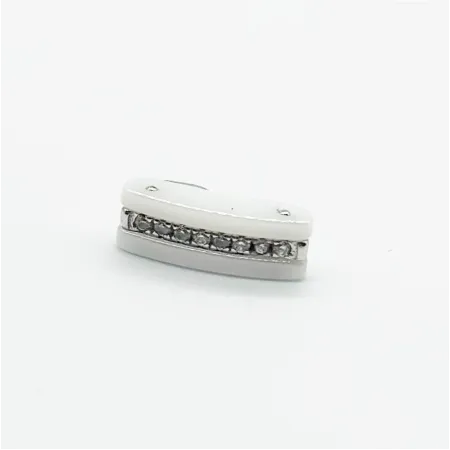 Срібна підвіска зі вставкою фіаніт/кераміка