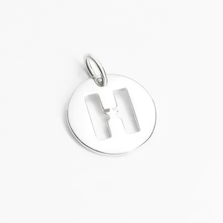 Срібна підвіска літера 'Н'