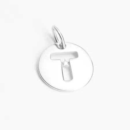 Срібна підвіска літера 'Т'