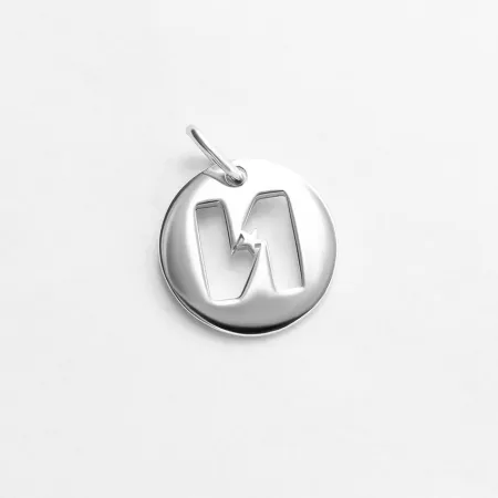 Срібна підвіска літера 'И'