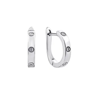 Срібні сережки в стилі 'Cartier' з фіанітами