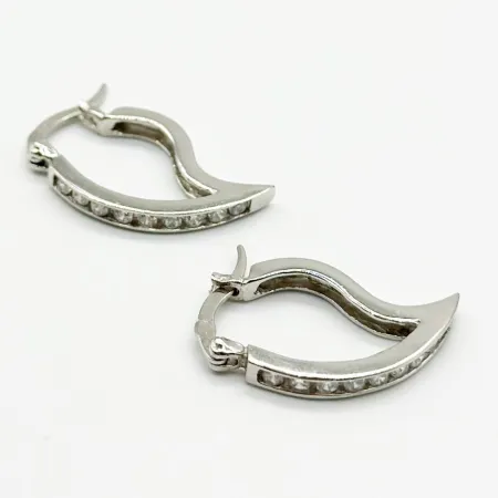 Срібні сережки з фіанітами