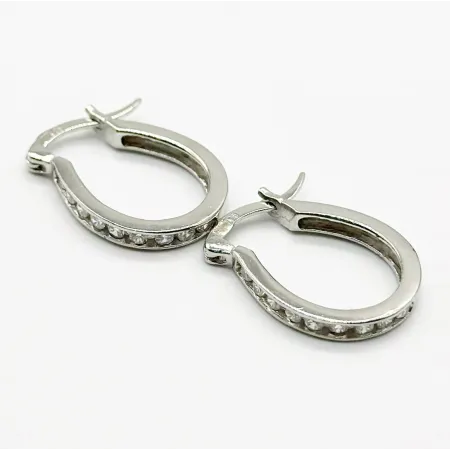 Срібні сережки з фіанітами