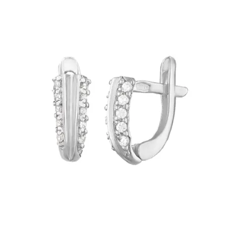 Серебряные серьги с фианитами